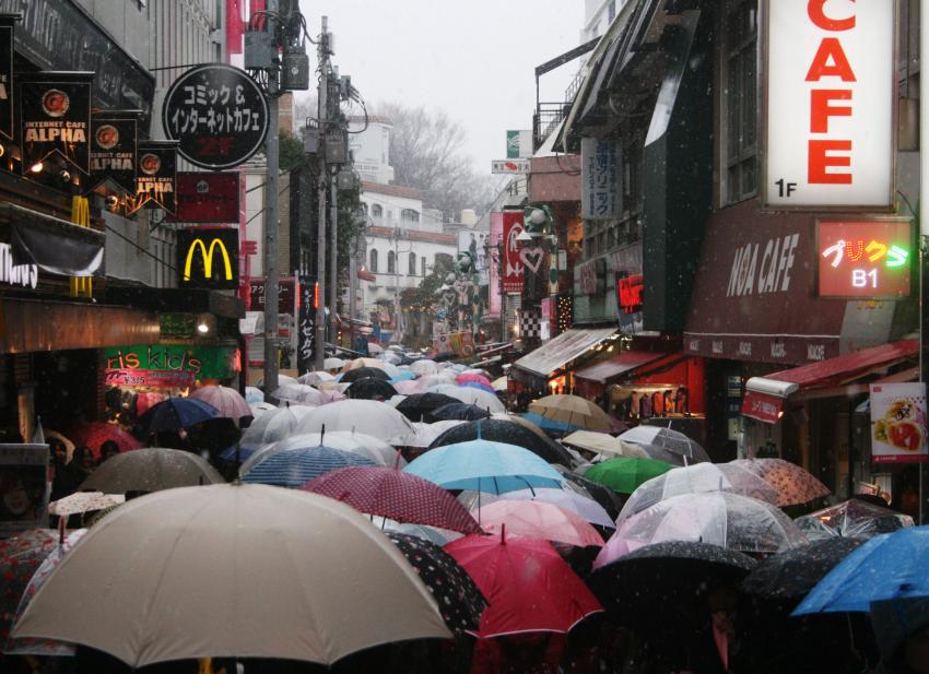 Rain in Harajuku, Tokyo